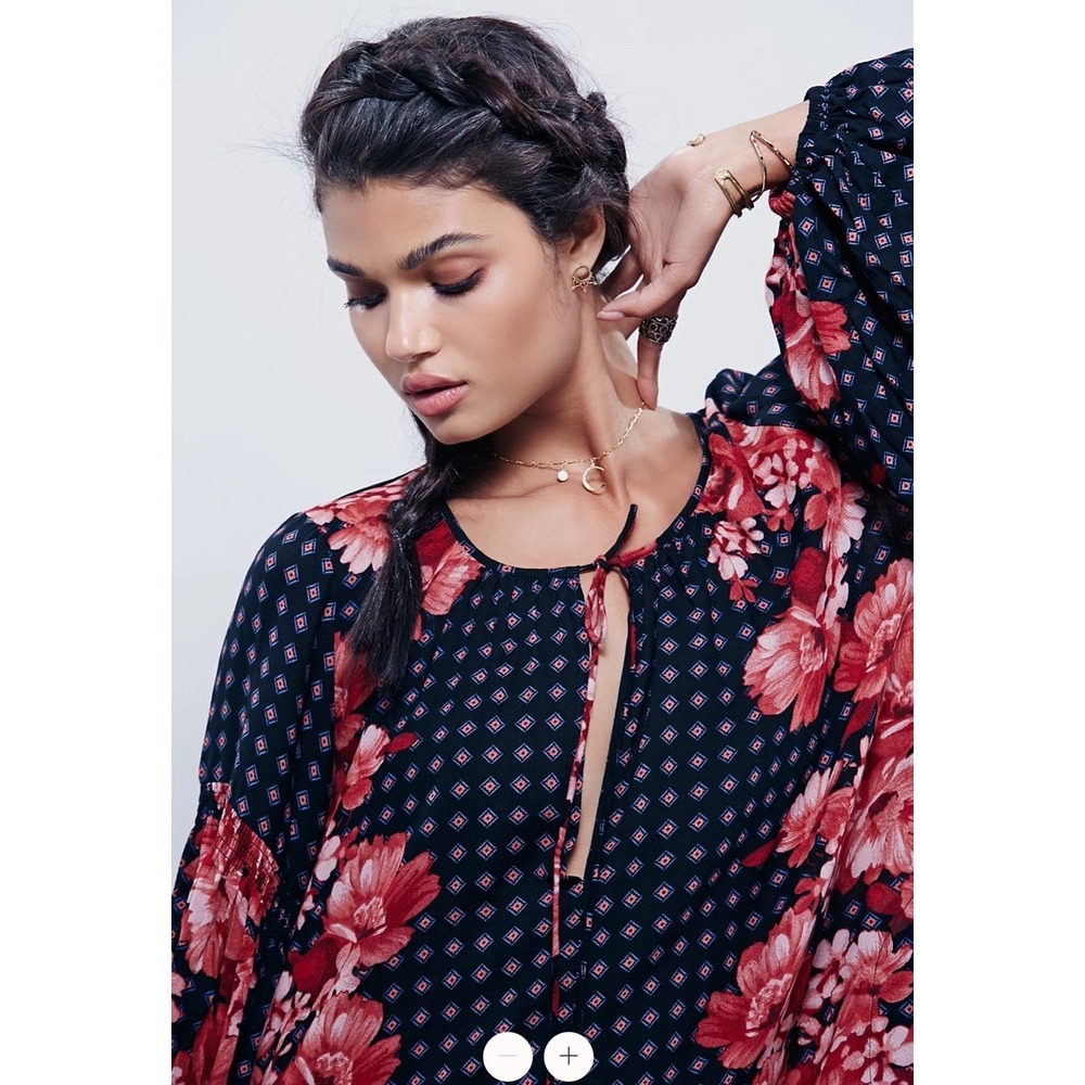 Free People Sunset Blvd Floral Romper‎ Size XS - Boho - Picture 7 of 10